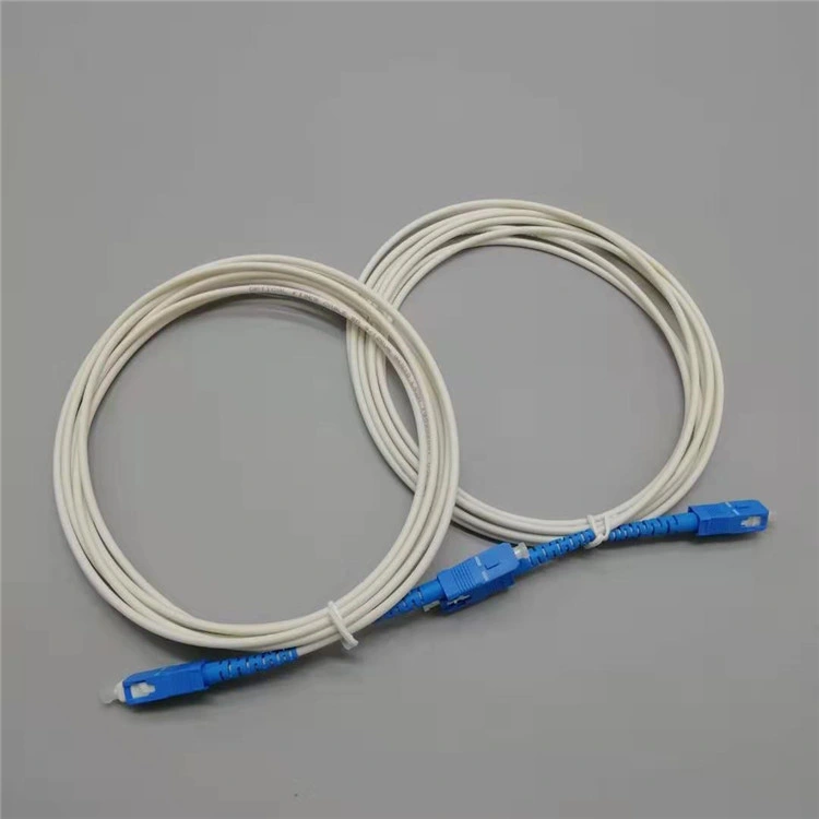 Outdoor Fiber Optic Drop Sc Singlemode Duplex Cable Patch Cord Sc Upc 2 Core Jumper Patchcord